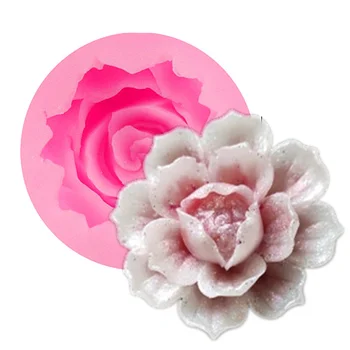 3D Gėlė Žydi Rožės formos Minkštas Silikoninis Muilo Torto Formą Keksiukų Želė Saldainiai, Šokoladas Apdailos Kepimo Įrankis Formų Pigiau