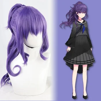 Anime Spalvinga Etape Asahina Mafuyu Cosplay Kostiumų plaukai surišti į uodegą Violetinė Perukas Mergina Idol Cosplay, Anime Nuslėpti Atsparus Karščiui