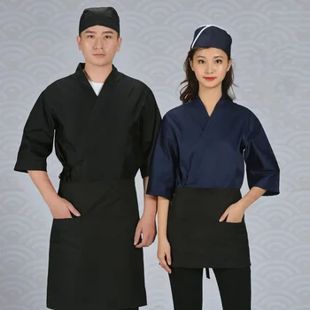 JEMMA LEONG Japonų Virtuvė Drabužių Kimono Suši Restoranas Izakaya Virėja Vienodą Moterų ir Vyrų Padavėja Padavėjas