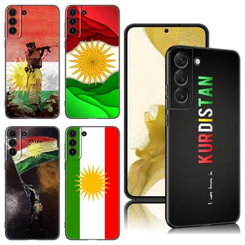 Kurdistano Vėliava, Telefono dėklas, Skirtas Samsung Galaxy S20 S21 S23 FE S22 Ultra S10 S10E Lite S8 S9 Plus S7 Krašto Juodas Silikoninis Dangtelis