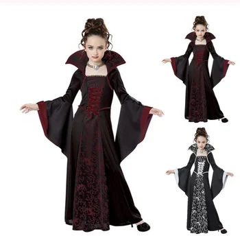 Scarlet Ragana Halloween Kostiumai Vaikams Mergaitėms Vampyras Cosplay Kostiumų Disfraz Helovinas Mujer Vaikų Drabužių Šalis