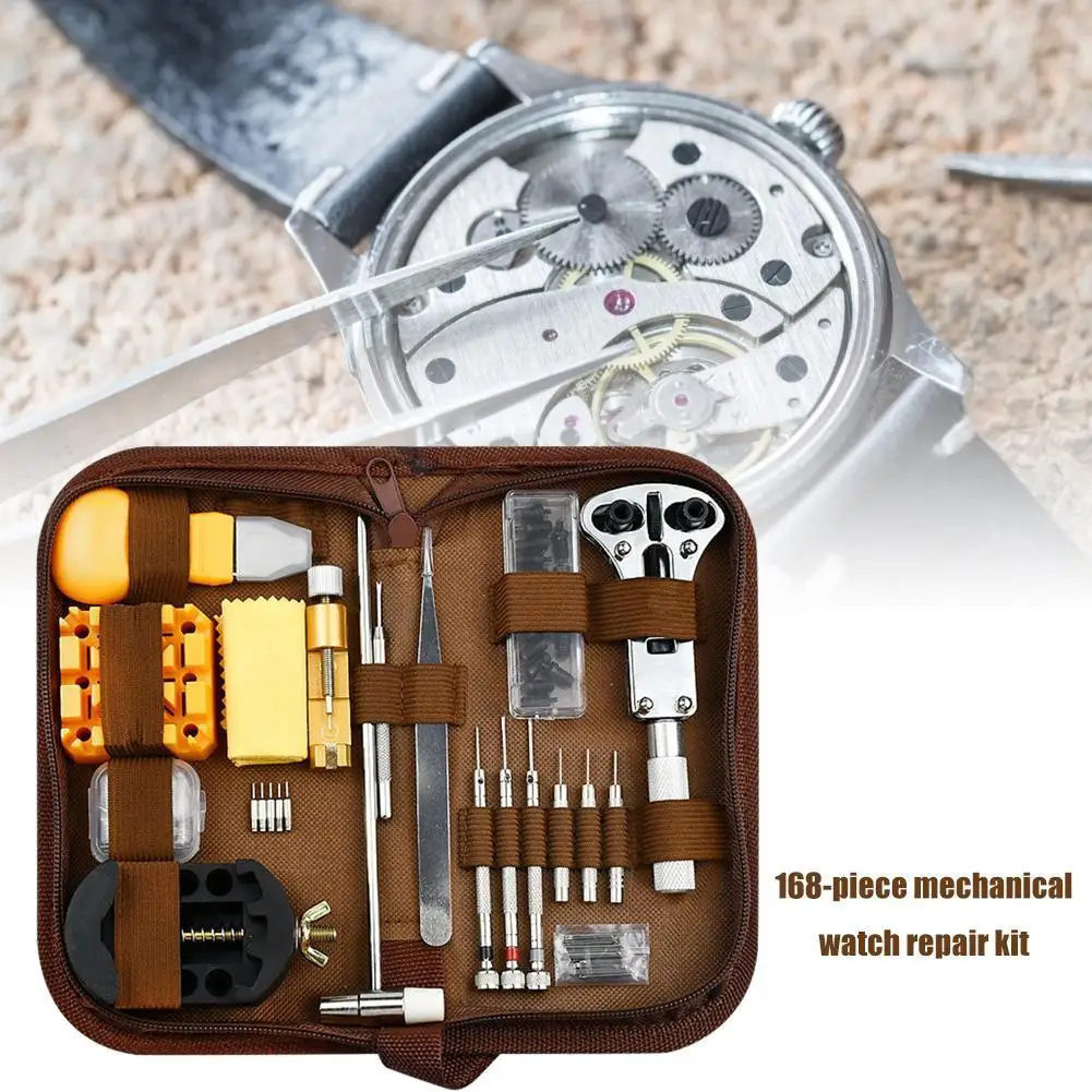 168pcs Watchmaker Remonto Įrankių Rinkinys Žiūrėti Atidarytuvas Valiklis Atveju Atsuktuvas Laikrodis1