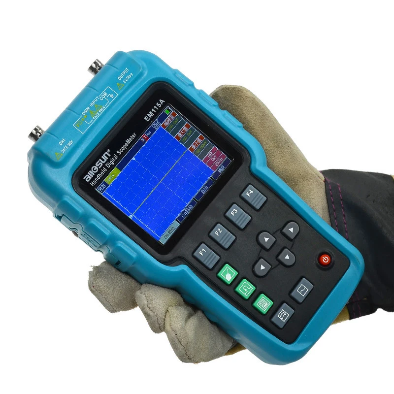 EM115A Profesionalių rankinių Oscillograph Skaitmeninis Oscilloscope Skaitmeninis Scopemeter 50MHZ-Vieno Kanalo ColorLCD Ekranas2