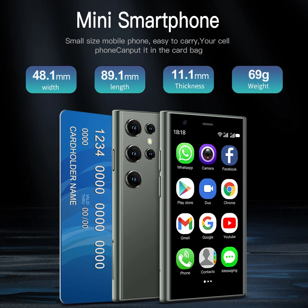 SERVO Mini Išmanųjį telefoną Pasaulinių 3G mobiliojo Dual SIM Android 8.1 Telefono 3.0