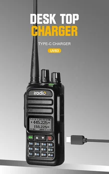 2VNT Iradio ABS UV-83 Pilna Juosta 5W VHF/UHF 1800mAh Nešiojamą Ham Radio AM/FCC/NOAA Funkcijų