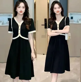 A46254# Slaugytoja Suknelė Moterims Korėjos Stiliaus Elegantiškas Vasarą Slim Naują Atvykimo Krūtimi Suknelė