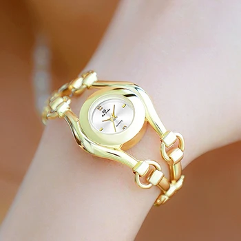 BS Mados Moterų Laikrodžiai 2022 Aukso Mažas Ratukas Moterų laikrodis Nerūdijančio Plieno Dirželis atsparus Vandeniui Žiūrėti Moterys Naujas 2023