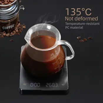 Buitinių Kavos Masto Didelio Tikslumo Virtuvės Svarstyklės Kavos Elektroninės Svarstyklės 3kg/0,1 g Lašinamas Kavos Masto Skaitmeninis Laikmatis Led