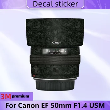 Canon EF 50mm F1.4 USM Fotoaparato Objektyvą Lipdukas Apsaugines Odos, Vinilo Decal Wrap Kino Anti-Scratch Raštas Kailio EF50/F1.4
