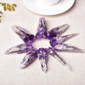 Gydymo Reiki gamtos violetinė crystal ametistas grupių pagrindas, žvyras skeptrą mineralinių pavyzdys pendant crystal didmeninės