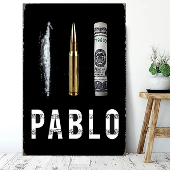 MT496 Pablo Escobar Puodelis Narcos Filmą Padengti Dovana Plakatas Sienos Meno Nuotrauką Drobė, Tapyba, Plakatas Spaudinių Kambarį Namų Dekoro