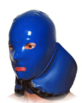 Naujas Stilius Latekso Gumos Cool Blue Kaukė Unisex Masque Šokių Gaubtai