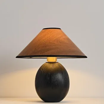 Nišą Dizaino Retro Medžio Masyvo Stalo Lempa Japonų Stiliaus Miegamojo Lovos Kambarį Studijų Atmosferą Lempos