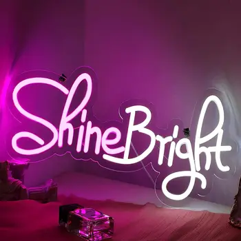 Shine Ryškus Neoninis Ženklas USB Powered už Kambario Dekoro, LED Neon Light Pritemdomi Naktį Šviesos Juosta Šalies Žmogus Urvas Sienos Menas