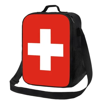 Šveicarijos Šveicarijos Vėliava Izoliuoti Pietūs Krepšiai Darbo Mokykloje Sandarus Aušintuvas Šilumos Priešpiečių Dėžutė Moterims, Vaikams