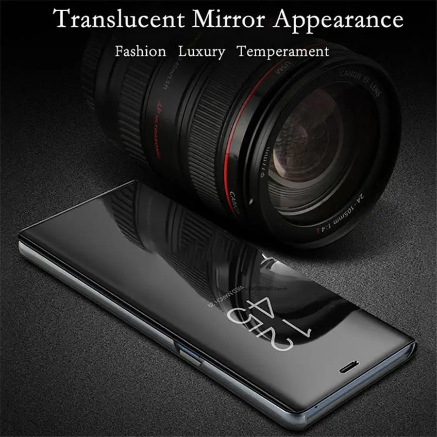 Luxury Smart Veidrodis Peržiūrėti Flip Case For Huawei Honor X7 Shell originalus HonorX7 CMA-LX2 CMA-LX1 CMA-LX3 Odinis Mobiliojo Telefono Dangtelį4